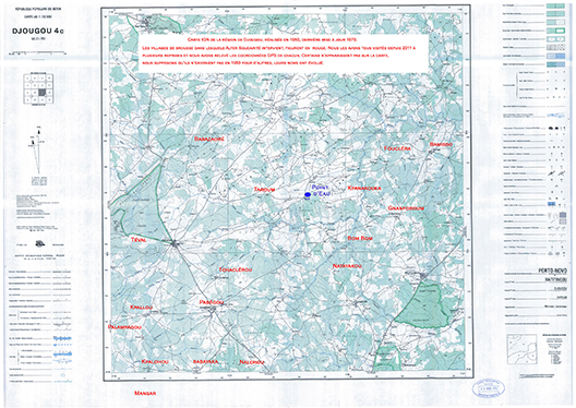 CARTE D'ETAT MAJOR REGION DE LA DONGA